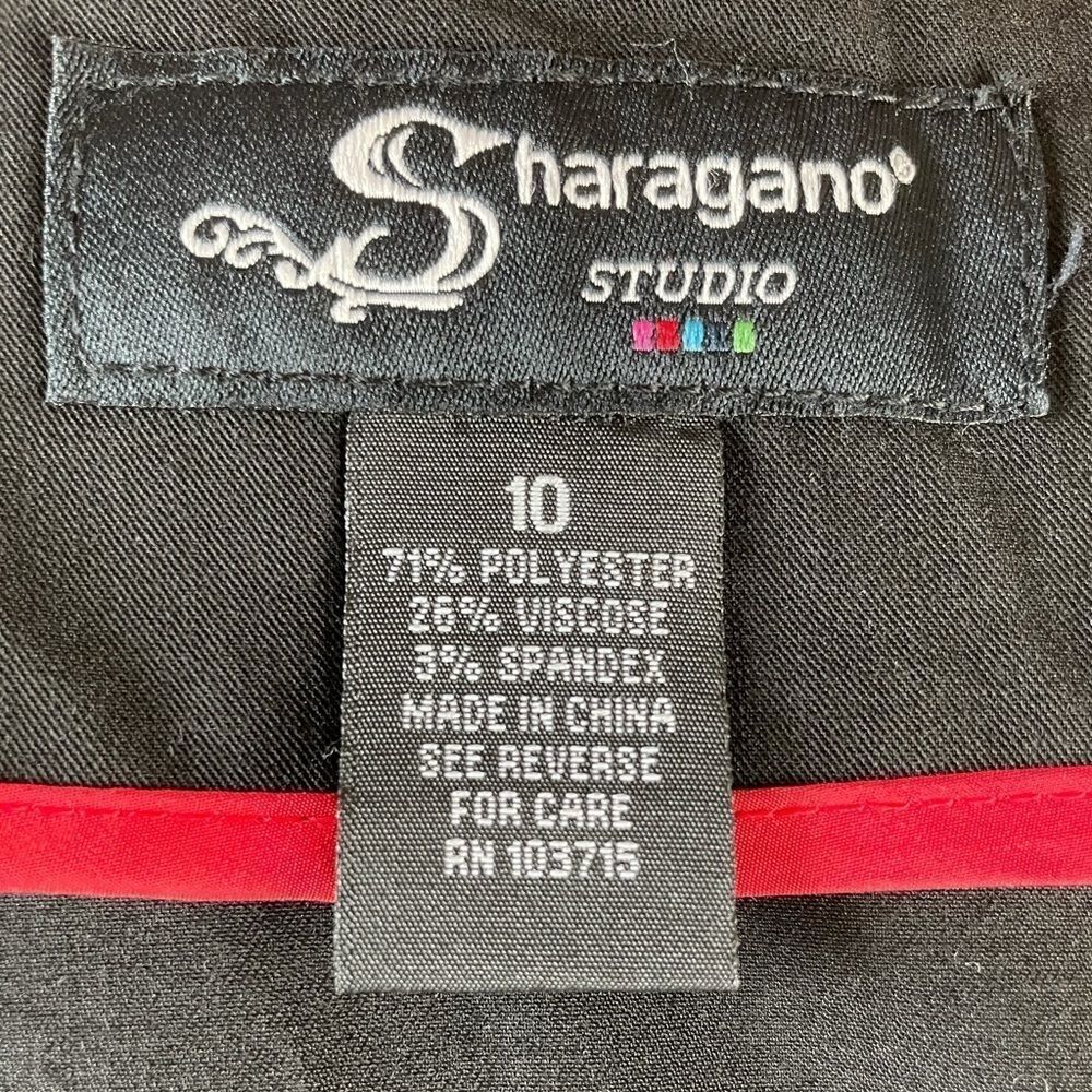 NWT Sharagano Black Belted Skirt Size 10 - Picture 6 of 6